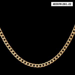 22Kt Real Solid Yellow Gold Curb Cuban Men'S Heavy Necklace Chain 54 Gram