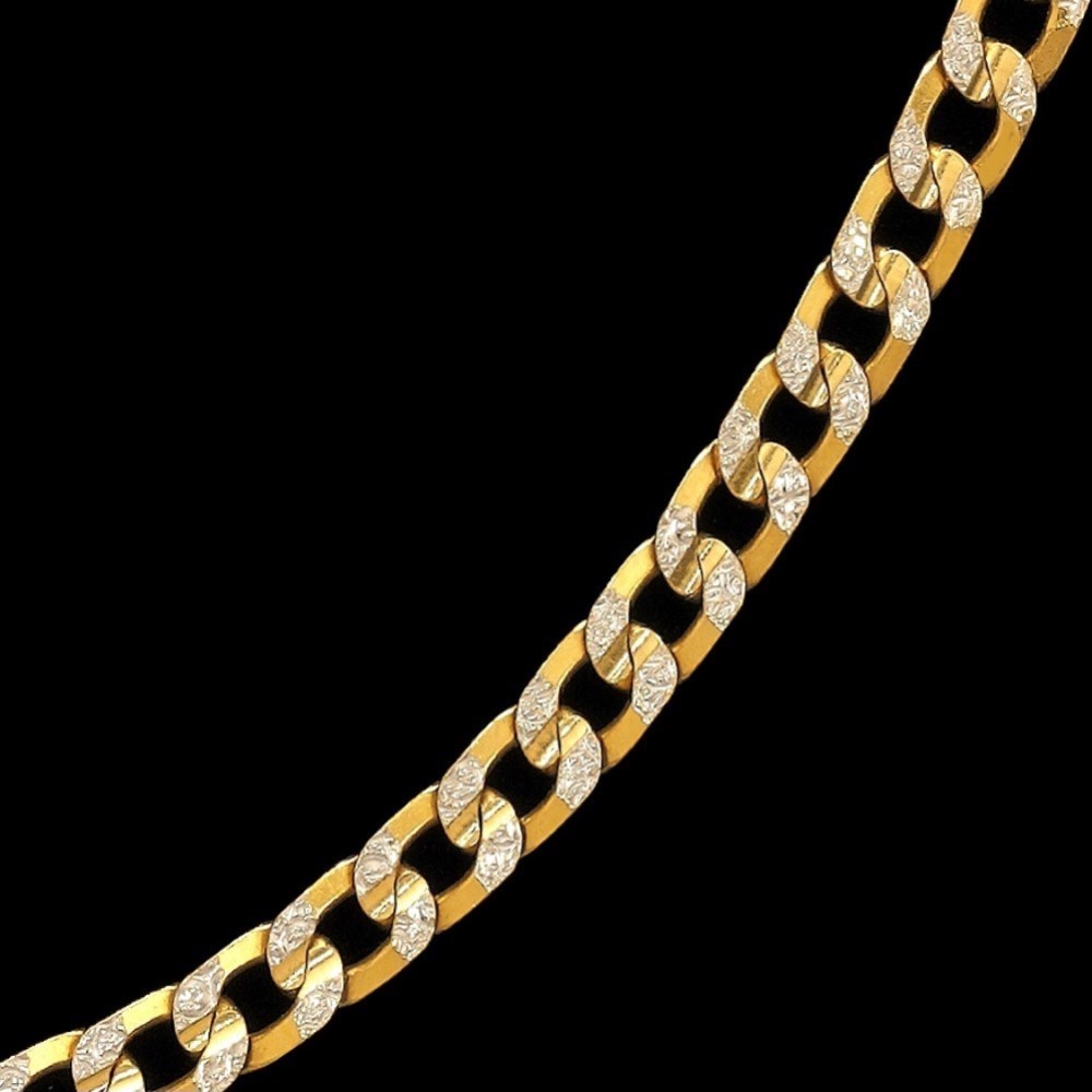 22Kt Real Solid Yellow Gold Curb Cuban Men'S Heavy Necklace Chain 54 Gram