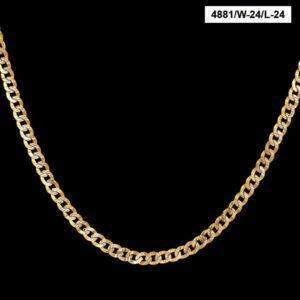 22Kt Hallmark Real Solid Yellow Gold Necklace Curb Cuban Men'S Heavy Chain 64g