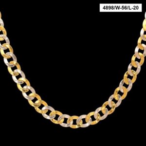 22Kt Real Solid Yellow Gold Necklace Curb Cuban Men'S Heavy Chain 84 Grams