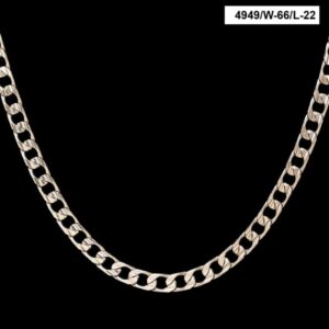 22 Kt Solid Yellow Gold Necklace Curb Cuban Men'S Heavy Chain 64 g 22''L