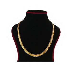 18 Kt Real Solid Yellow Gold Curb Cuban Necklace Men'S Chain 10.870 Grams 20'' L