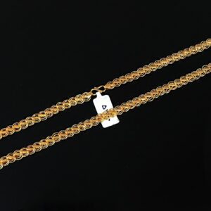 18 Kt Real Solid Yellow Gold Curb Cuban Necklace Men'S Chain 10.870 Grams 20'' L