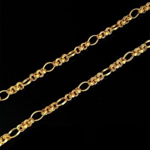 18Kt Real Solid Yellow Gold Curb Cuban Necklace Men'S Chain 23.760 Grams 22''