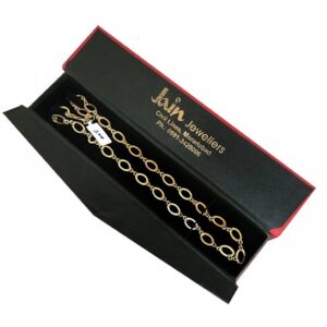 18Kt Real Solid Yellow Gold Curb Cuban Necklace Men'S Chain 14.560 Gms 21.5'' L