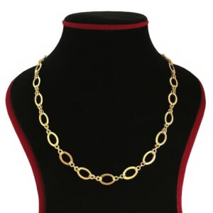 18Kt Real Solid Yellow Gold Curb Cuban Necklace Men'S Chain 14.560 Gms 21.5'' L