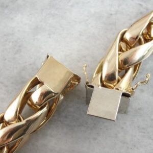22Kt Yellow Real Gold Wheat Chunky Heavy Men's Necklace Chain 140 Grams 26 Inch