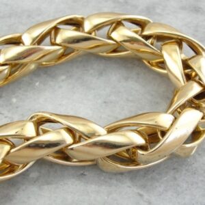 22Kt Yellow Real Gold Wheat Chunky Heavy Men's Necklace Chain 140 Grams 26 Inch