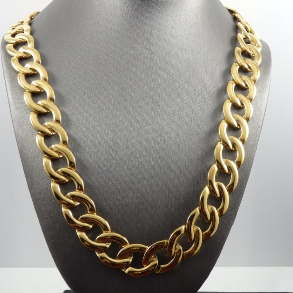 18Kt Yellow Real Gold Napier Chunky Heavy Men's Necklace Chain 150 Grams 26 In