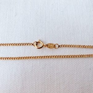 22 Kt Yellow Real Gold Curb Link Men's Necklace Chain 16 Grams 26 Inch Wide 3 MM