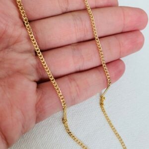 22 Kt Yellow Real Gold Curb Link Men's Necklace Chain 16 Grams 26 Inch Wide 3 MM