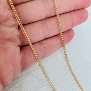 22 Kt Yellow Real Gold Curb Link Men's Necklace Chain 16 Grams 26 Inch Wide 3 MM