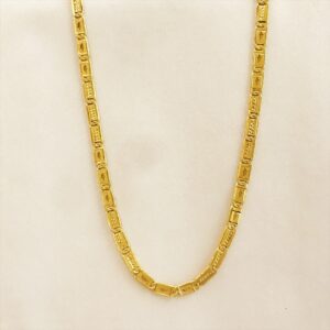 22 Kt Yellow Real Gold Link Men's Necklace Chain 16 Grams 24 Inches Wide 4.76 MM