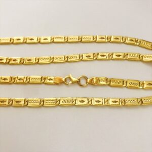 22 Kt Yellow Real Gold Link Men's Necklace Chain 16 Grams 24 Inches Wide 4.76 MM