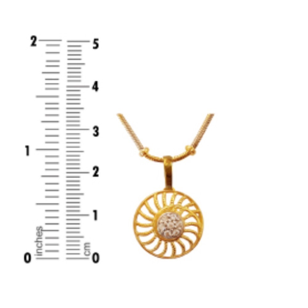 18 Kt Real Solid Yellow Gold Wedding Women's Necklace Set Earrings & Pendant CZ - Image 4