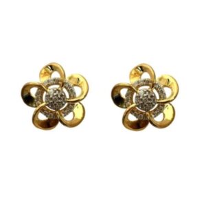 22 Kt Solid Yellow Gold Women's Fine Jewelry Necklace Set Earrings & Pendant CZ