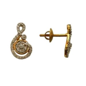 22K Solid Yellow Gold Wedding Women's Jewelry Set Earrings & Pendant Necklace CZ