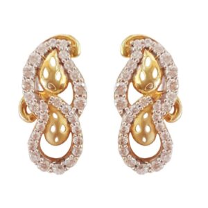 18 Kt Solid Yellow Gold Wedding Women's Jewelry Earrings Pendant Necklace Set CZ