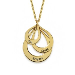 18 Kt Solid Yellow Gold Personalized Custom Name Women'S Necklace Chain Pendant