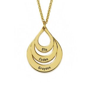 18 Kt Solid Yellow Gold Personalized Custom Name Women'S Necklace Chain Pendant