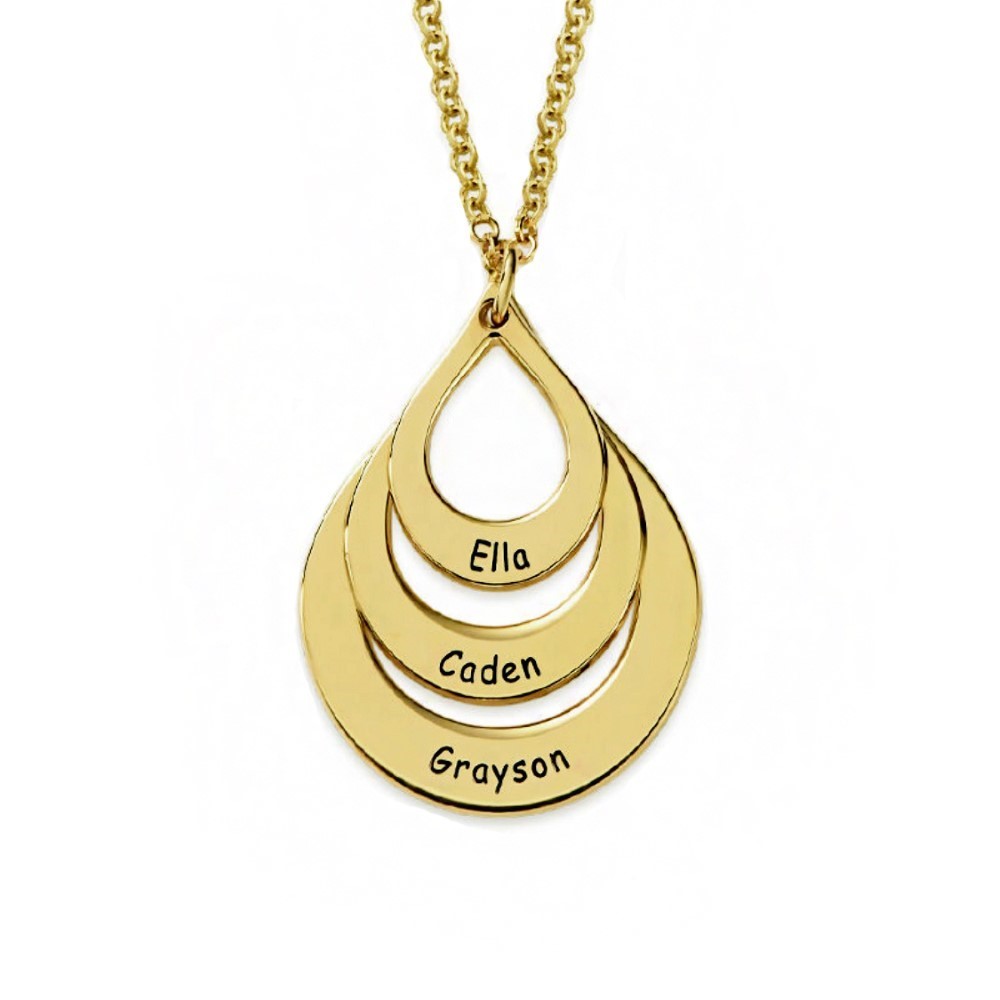 18 Kt Solid Yellow Gold Personalized Custom Name Women'S Necklace Chain Pendant
