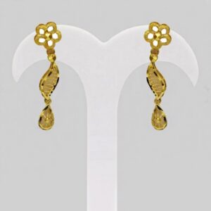 Fine Jewelry 22 Kt Real Solid Hallmark Yellow Gold Necklace Earrings Women'S Set