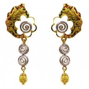 22 Kt Solid Yellow Gold Women's Necklace Jewelry Set Earrings & Chain Pendant