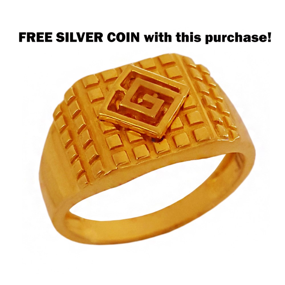 22 Kt Real Solid Yellow Gold Engagement Wedding Men's Ring Size 7-12