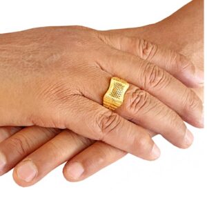 22 Kt Real Solid Yellow Gold Engagement Wedding Men's Ring Size 7-12
