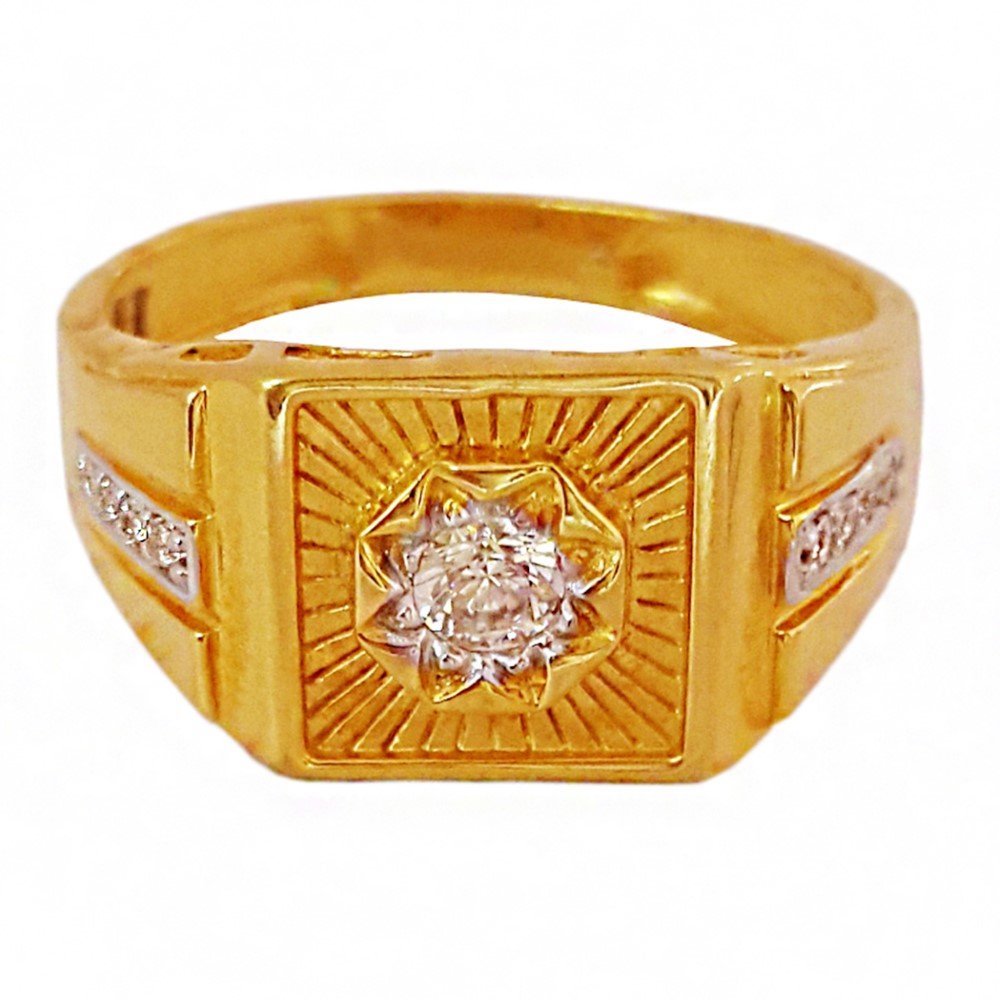 22 Kt Real Solid Yellow Gold Engagement Wedding Men's Ring Size 7-12