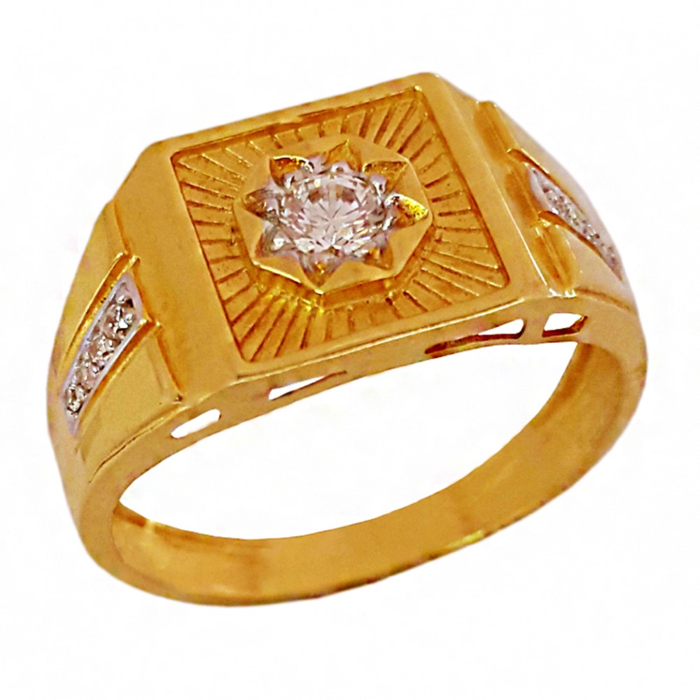 22 Kt Real Solid Yellow Gold Engagement Wedding Men's Ring Size 7-12