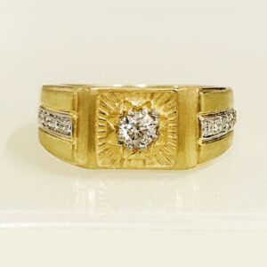 22 Kt Yellow Gold Size 8,9.5,10,11,12 CZ Engagement Wear Men's Ring