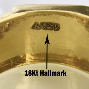 Fine Jewelry 18 K Hallmark Yellow Gold Cross Men'S Ring Size 7-10