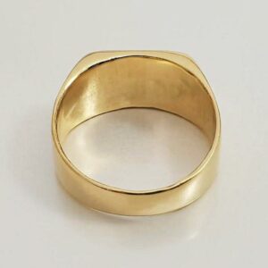 18 Kt Hallmark Yellow Gold Initial Letter S Men'S Ring Size 8-11