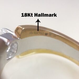 1.51ct diamond solitaire 18kt solid men's tricolor gold ring