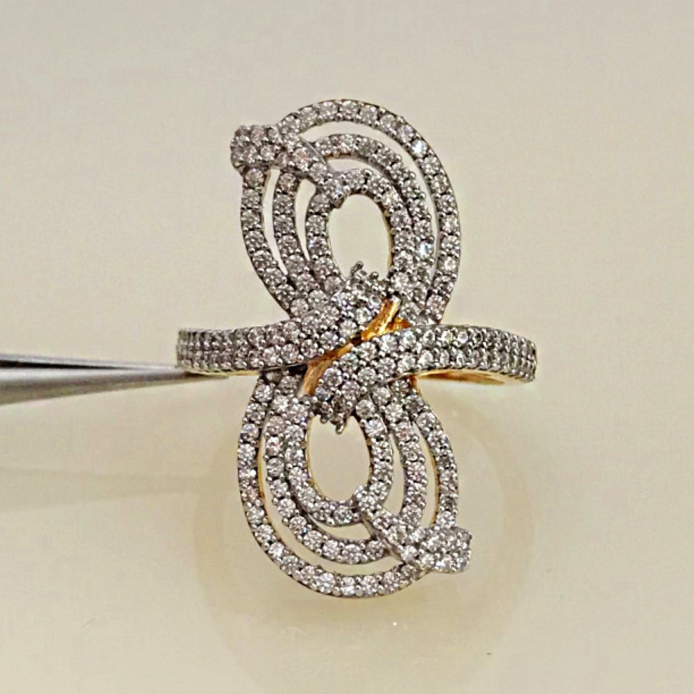 22 Kt Yellow Gold CZ Engagement Women'S Ring 6.490 Gms Size 6,7,7.5,8 - Image 2
