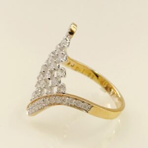 1.03 Ct White Round Cut SI Diamonds 18 Kt Real Solid Yellow Gold Engagement Ring