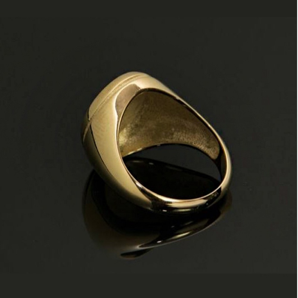 Fine Jewelry 18 Kt Hallmark Solid Yellow Gold Men'S Ring Size 8-12 - Image 4