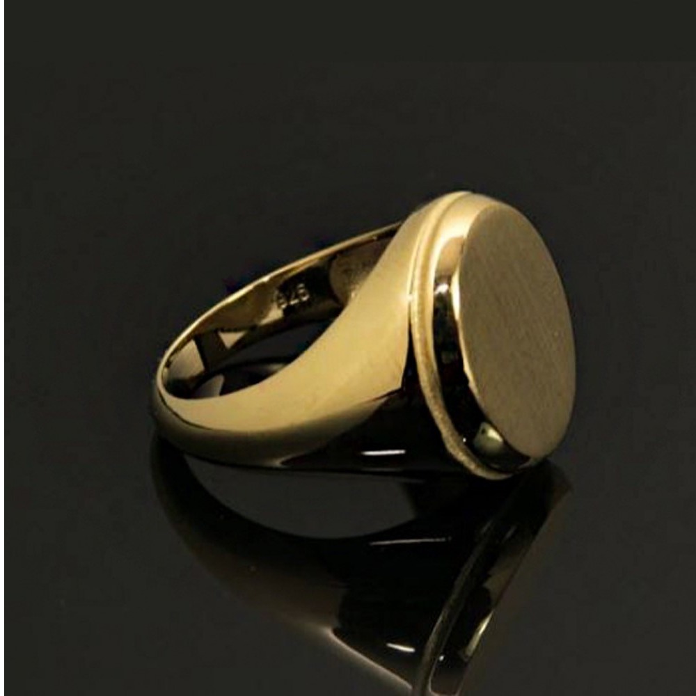 Fine Jewelry 18 Kt Hallmark Solid Yellow Gold Men'S Ring Size 8-12 - Image 2