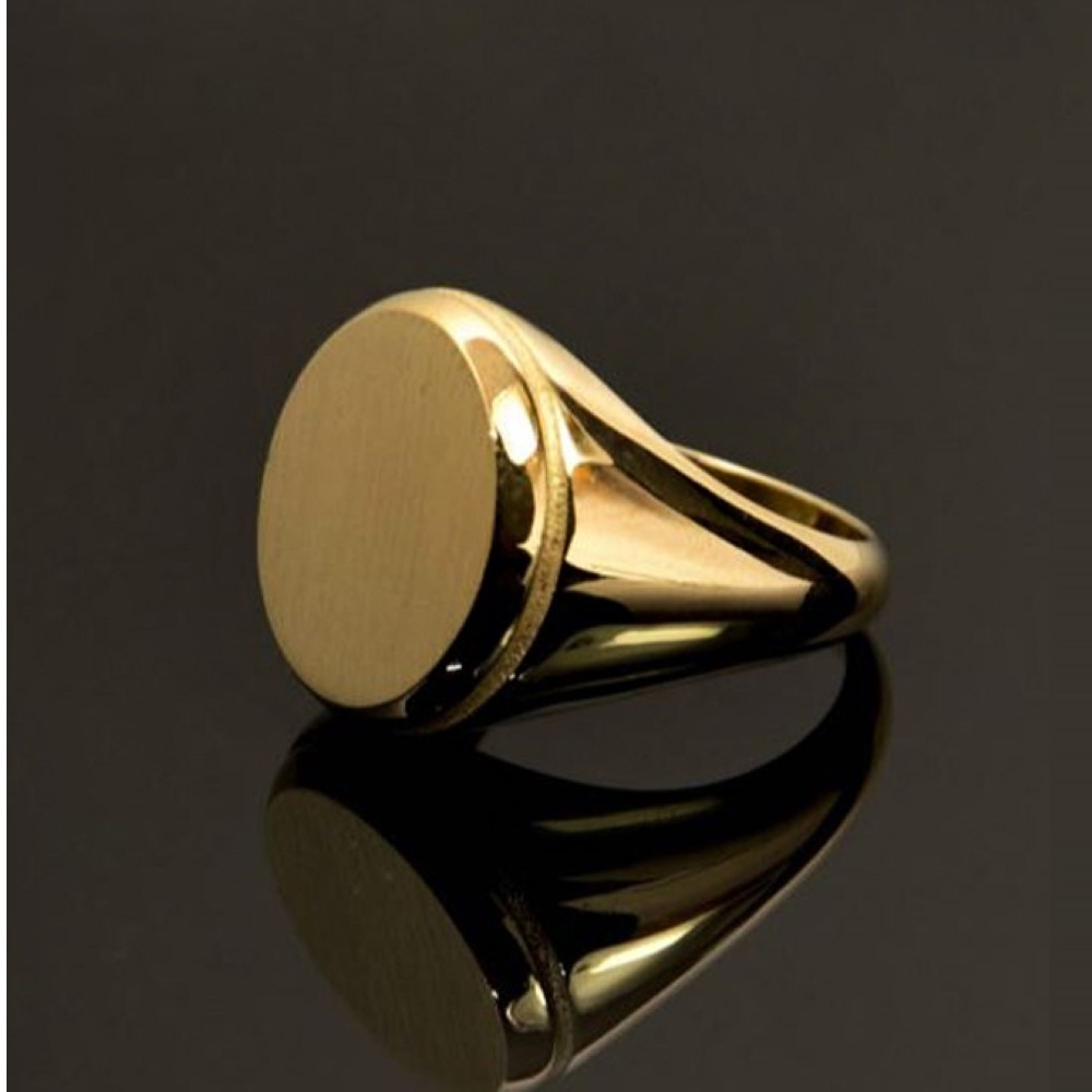 Fine Jewelry 18 Kt Hallmark  Solid Yellow Gold Men'S Ring Size 8-12