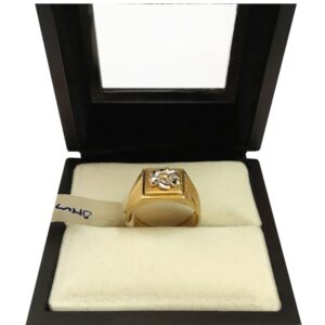 18 Kt  Yellow Gold Natural Certified Yellow Sapphire Women'S Ring 6 Gm
