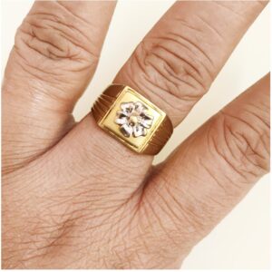 18 Kt  Yellow Gold Natural Certified Yellow Sapphire Women'S Ring 6 Gm