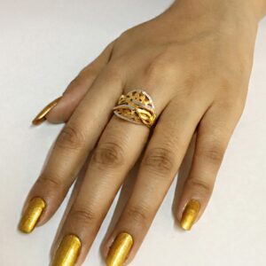 18 Kt   Yellow Gold 2 Tone Engagement Wedding Women'S Ring Size 6-9