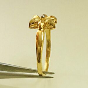22 Kt Yellow Gold Ring Engagement Wedding Women'S Ring 3.400g Size 6-9