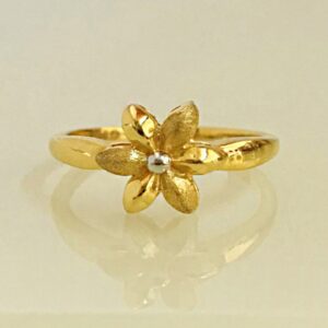 22 Kt Yellow Gold Ring Engagement Wedding Women'S Ring 3.400g Size 6-9