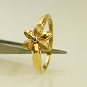 22 Kt Yellow Gold Ring Engagement Wedding Women'S Ring 3.400g Size 6-9