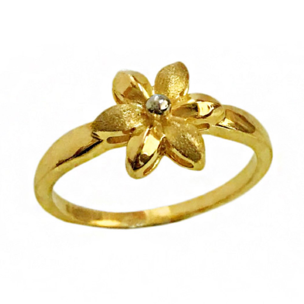 22 Kt Yellow Gold Ring Engagement Wedding Women'S Ring 3.400g Size 6-9