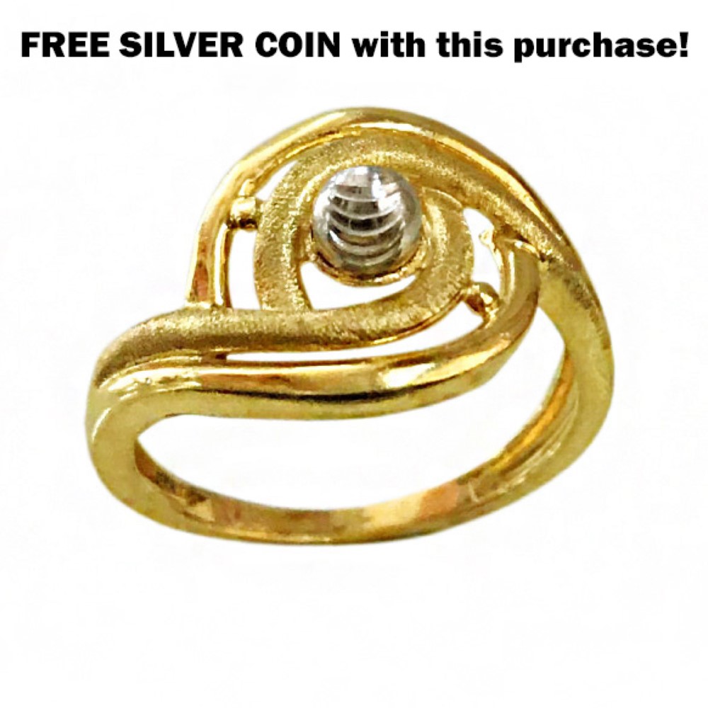 22 Kt   Yellow Gold Engagement Wedding Women'S Finger Ring 3.810 Grams