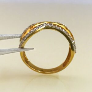 18 Kt  Yellow Gold Engagement Finger Ring Cubic Zirconia Size 6-10
