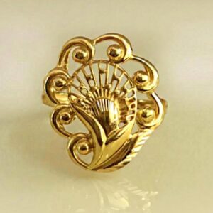 22 Kt Yellow Gold Ring Engagement Women'S Ring 5.430 Gms Size  6-9